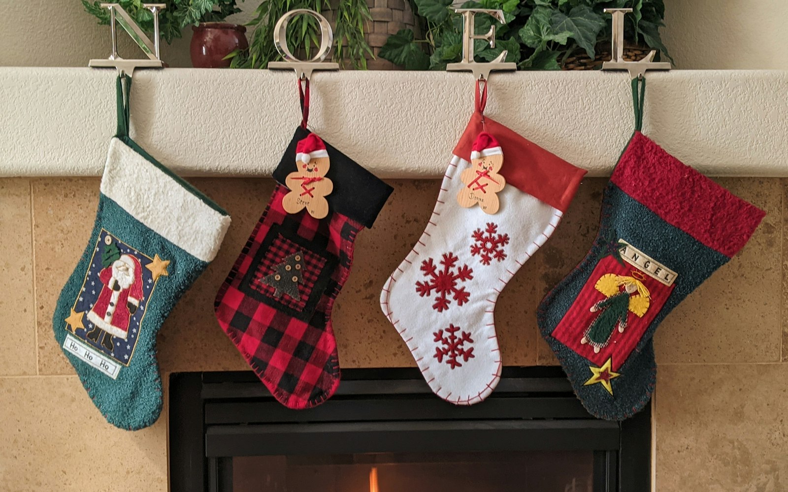 Red and white Christmas stocking